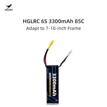 HGLRC 6S 1550mAh 180C / 3300mAh 85C / 8000mAh 85C LiPo Battery XT60 Plug