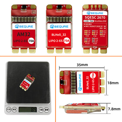 SEQURE 2670 Brushless ESC 2-6S Lipo Powered