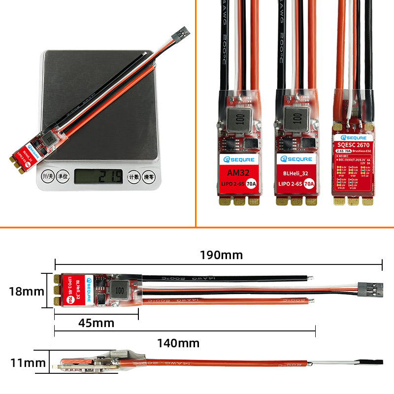 SEQURE 2670 Brushless ESC 2-6S Lipo Powered