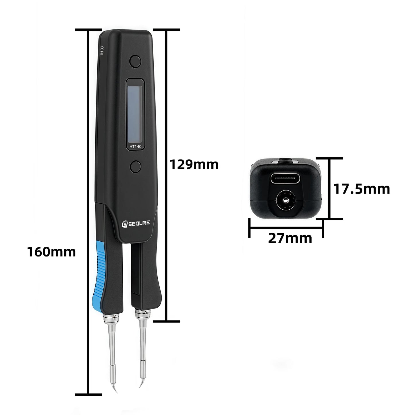 SEQURE HT140 Desoldering Tweezers Portable 2 in 1 Soldering Iron