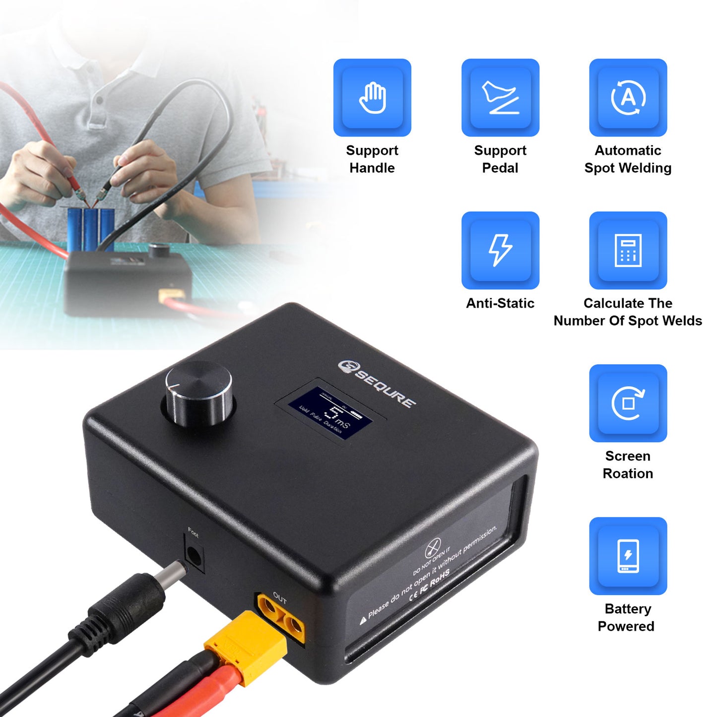 SEQURE SQ-SW1 Mini Intelligent Spot Welder