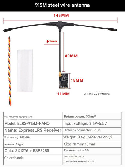 BAYCK ELRS 900MHz 2.4GHz 915M ELRS Dual Band Gemini Receiver