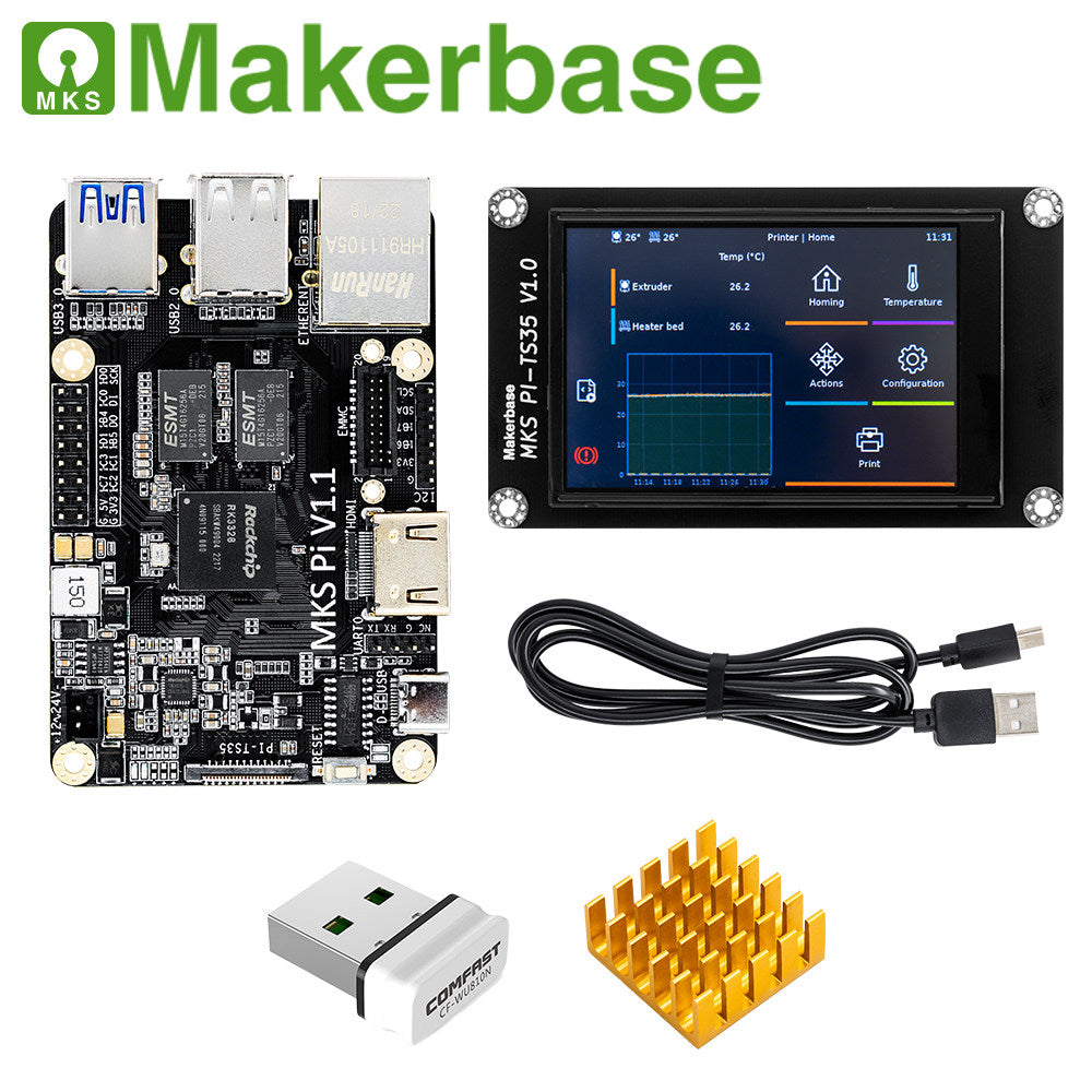 Makerbase MKS PI 3D Printed Motherboard KLIPPER Host Computer Supports Voron Replacement for Raspberry Pi