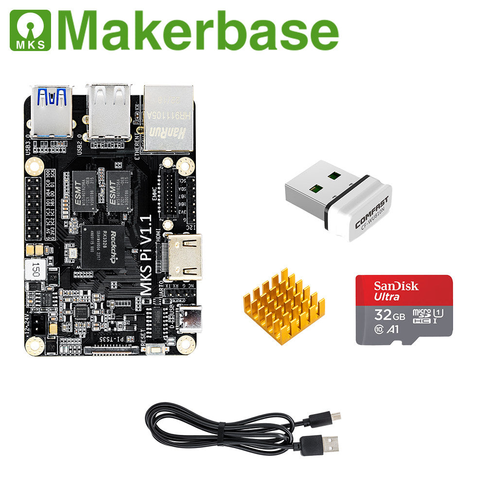Makerbase MKS PI 3D Printed Motherboard KLIPPER Host Computer Supports Voron Replacement for Raspberry Pi