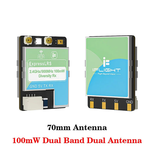 IFlight ELRS 100mW 500mW Dual-Band True Diversity Receiver Support