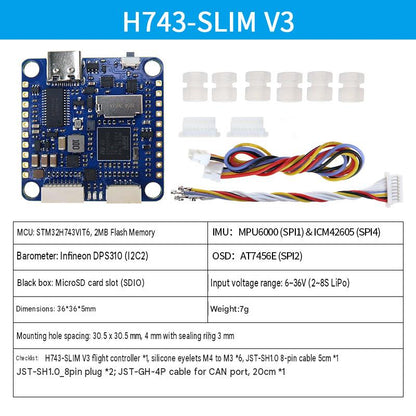MATEK H743-Wing V3 Flight Controller MINI-SLIM-WLITE