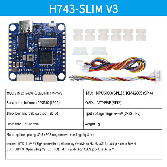 MATEK H743-Wing V3 Flight Controller MINI-SLIM-WLITE