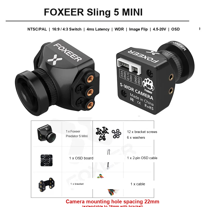 FOXEER Predator 5 NANO MICRO MINI FPV Camera