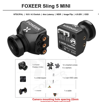 FOXEER Predator 5 NANO MICRO MINI FPV Camera