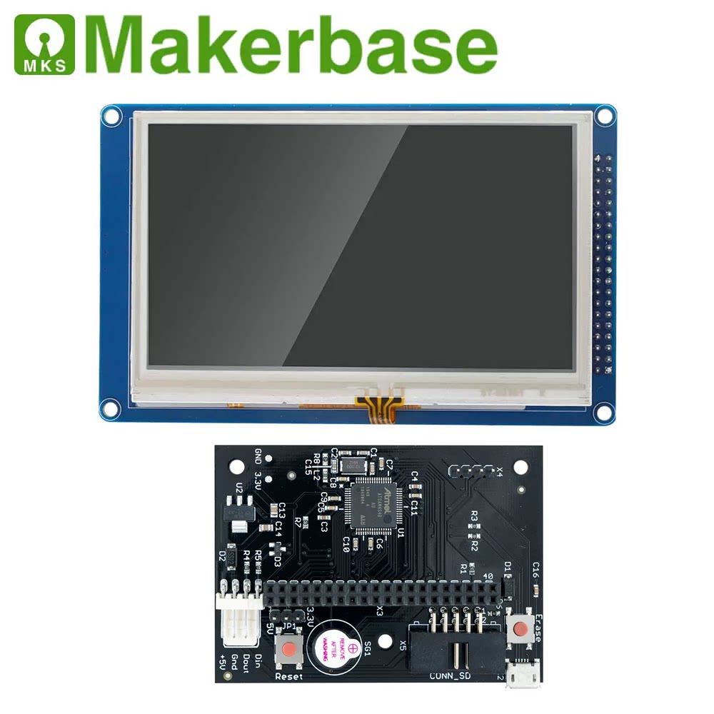 Makerbase MKS Duet2 WiFi 3D printer motherboard with Duex5 4.3/7.0-inch display