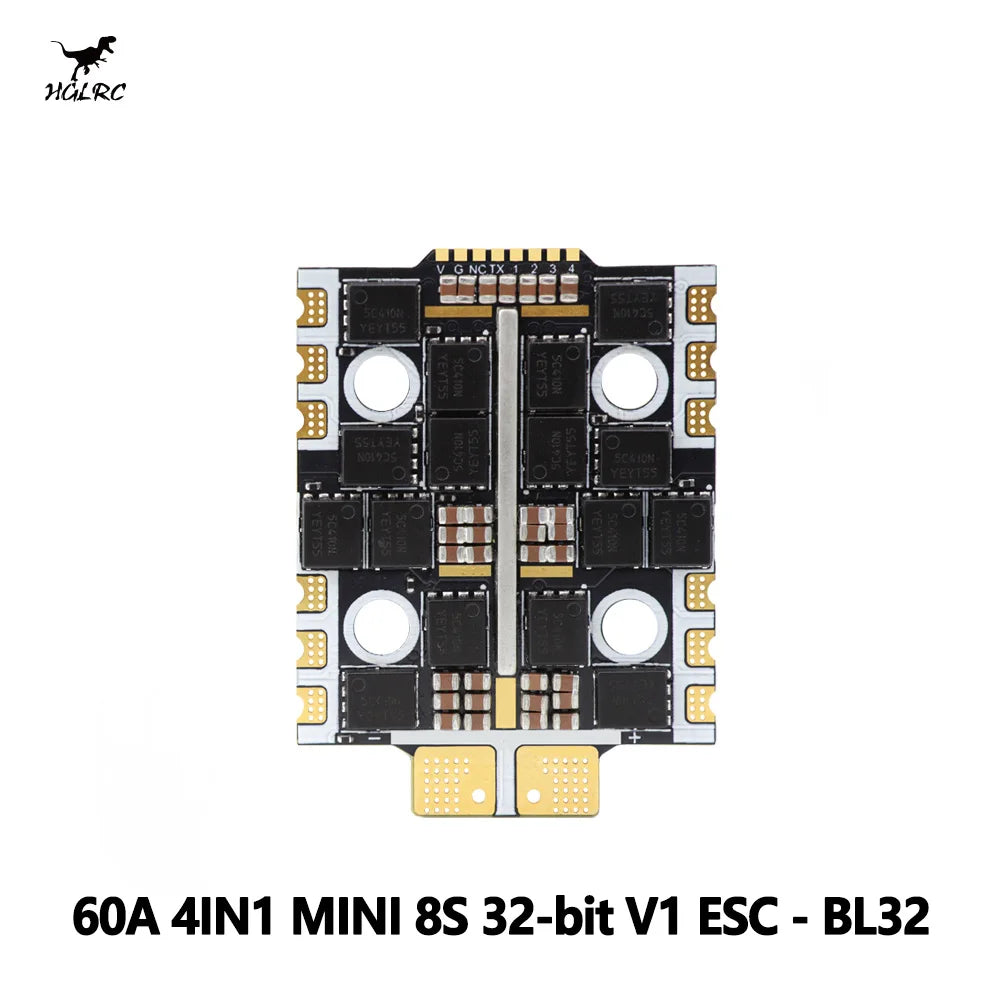 HGLRC 60A 4IN1 MINI ESC 3-8S 32-bit