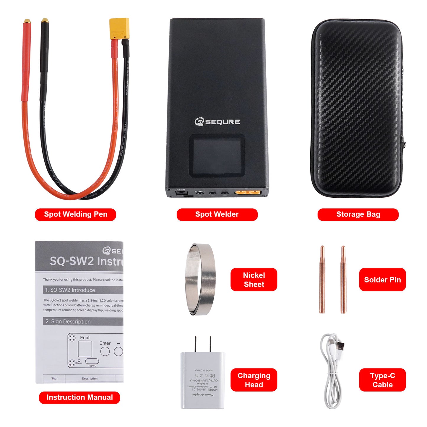 SQ-SW2 Mini Portable Rechargeable Spot Welding Machine