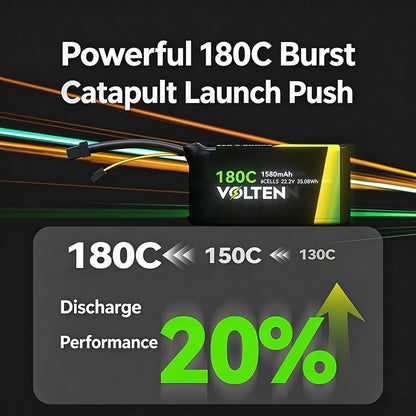 VOLTEN 180C 6S lithium battery FPV drone racing high-speed burst power multi-capacity