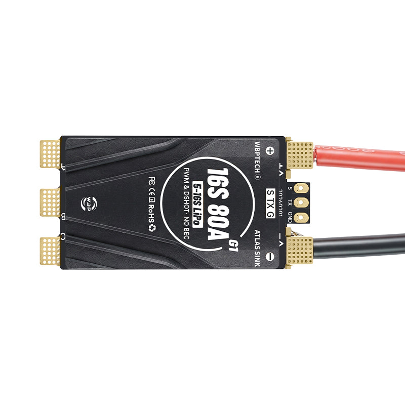 WBPTech Atlas Sink 16S80A G1 AM32 ESC 5-16S Lipo 80A Continuous 160A Peak