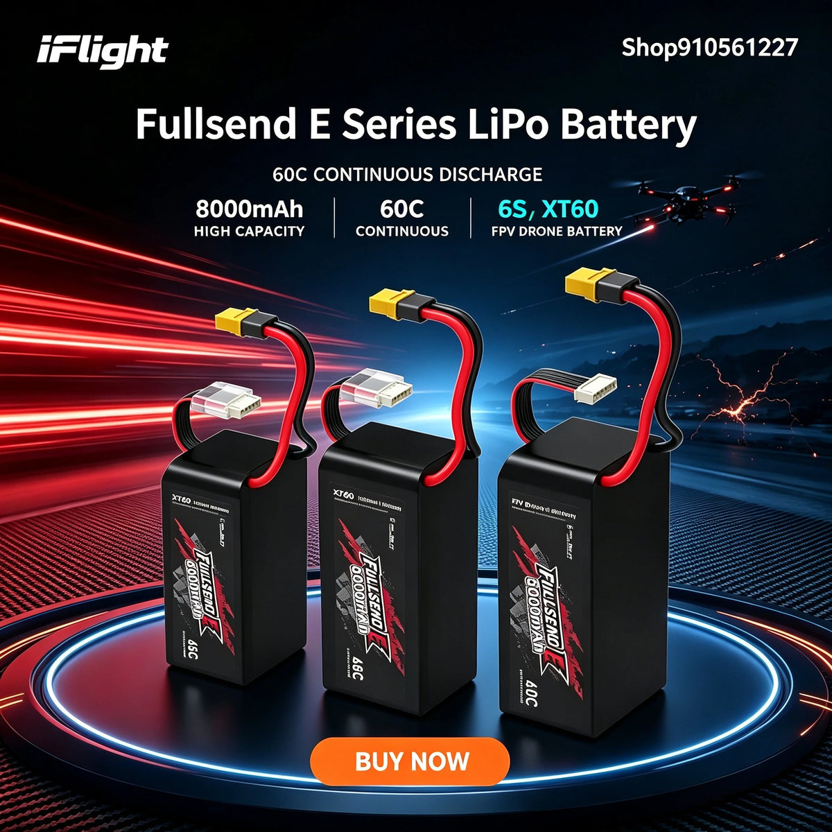 iFlight Fullsend E 8000mAh 60C 6S 22.2V Battery with XT60 Connector