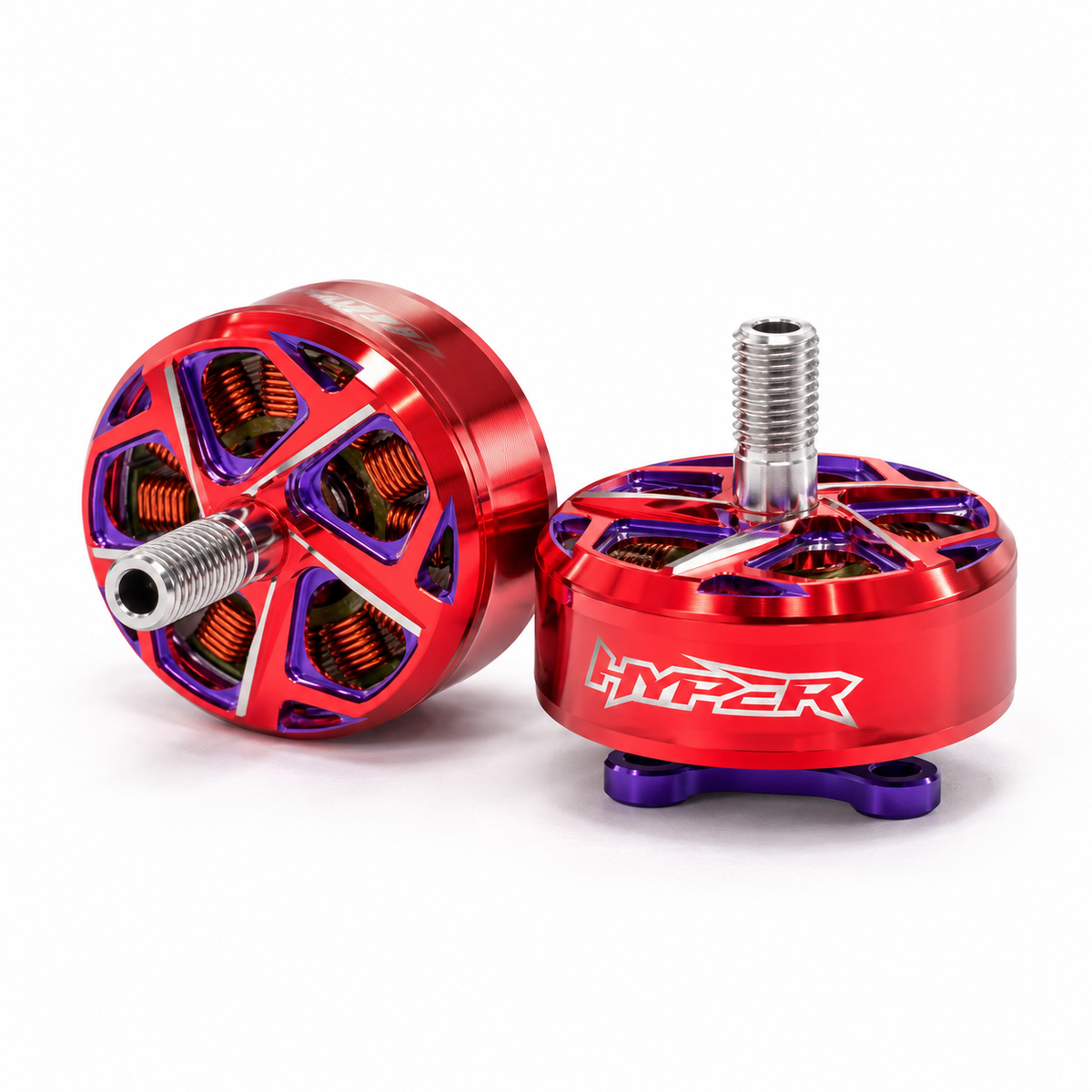 RCINPOWER Wasp Major Hyper Edition red and purple motor — angled product view