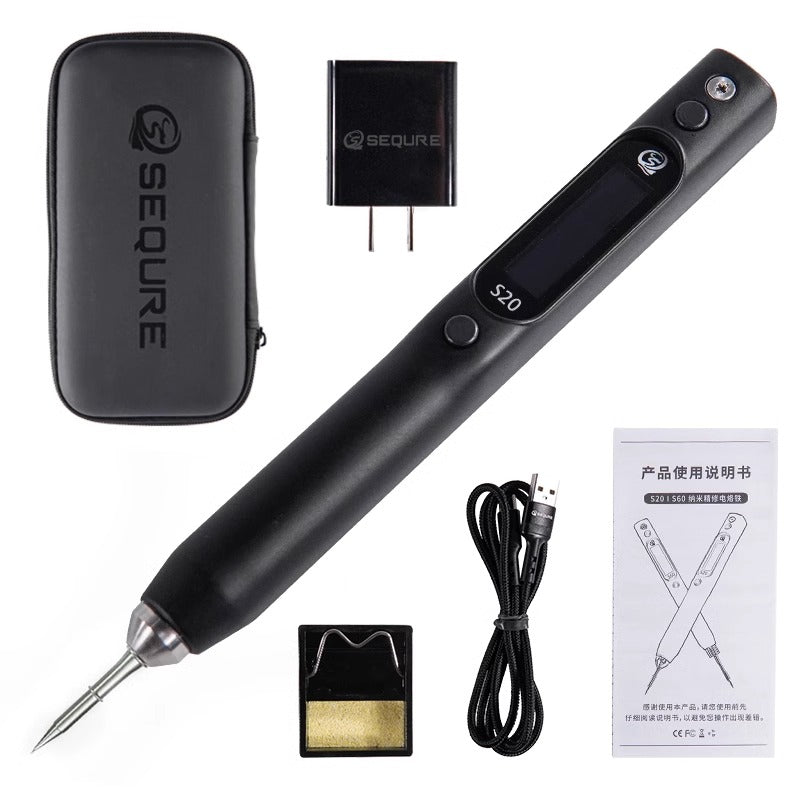 SEQURE S20 Precision Electronic/Phone Repair Nano Soldering Iron Compatible With JBC115 Solder Tips Support PD/QC Power
